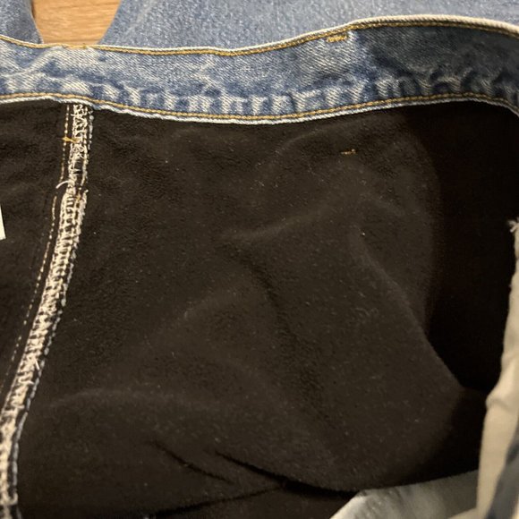 Men's Carhartt Fleece Lined Jeans SZ 42 x 32 VTG USA Made Denim Blue B155 DST - Picture 9 of 12